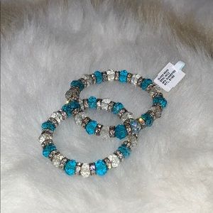 Glass bead bracelet